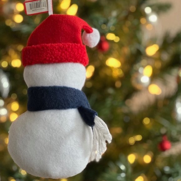 NWT New York Giants Snowman Stuffed Ornament with Hat & Scarf - Picture 4 of 4